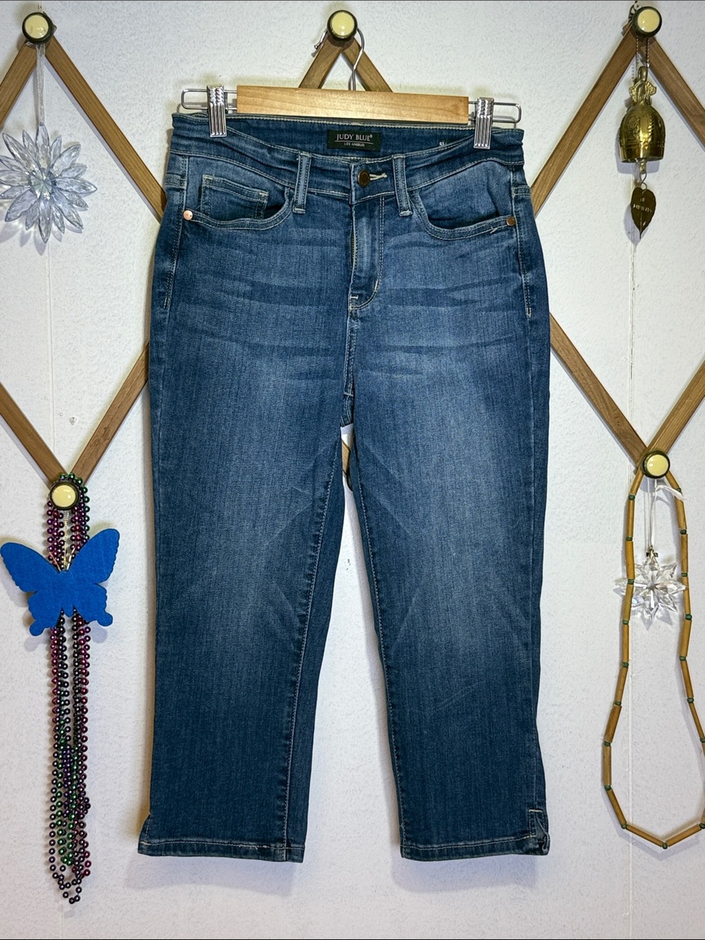Judy Blue Dark Blue Ankle Crop Stretch Jeans